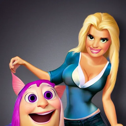 Image similar to jessica simpson as a pixar character, 3 0 0 dpi