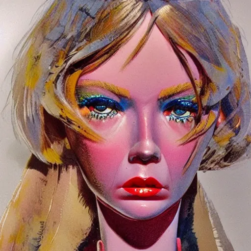 Prompt: detailed details horrific barbie dolls in the style of bob peak and alex ross, gouache and wash paints color, detailed details facial and body and human and environments and proportionate, detailed 5 k details.