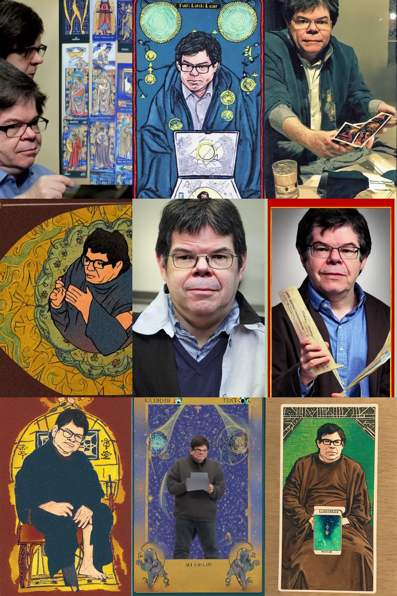 Prompt: yann lecun as tarot card