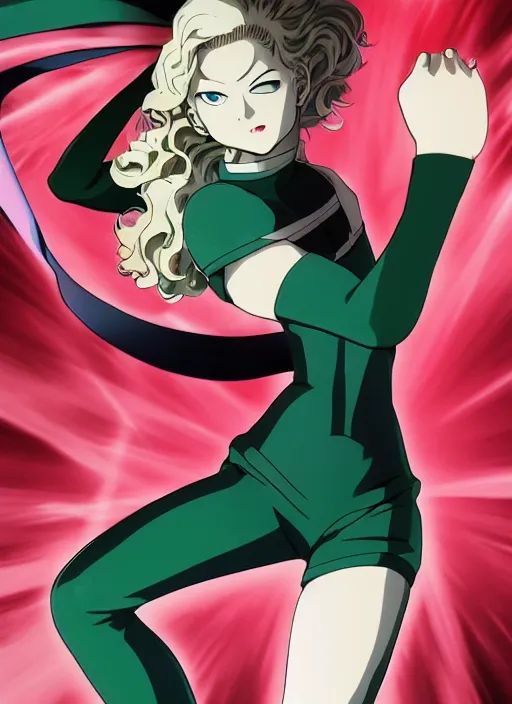 Image similar to A full portrait photo of tatsumaki one punch man, f/22, 35mm, 2700K, lighting, perfect faces, award winning photography.