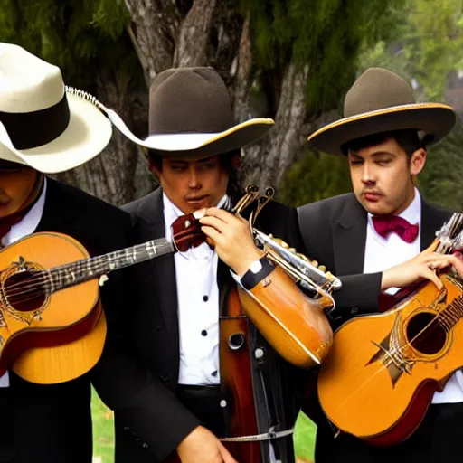 Prompt: sad mariachi band