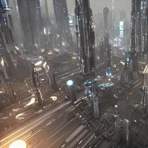 Prompt: photo of a futuristic city in a dystopian future made of electronic components by hr giger. Very detailed 8k. Unreal engine 5 render with nanite, global illustration and path tracing. Cinematic post processing.