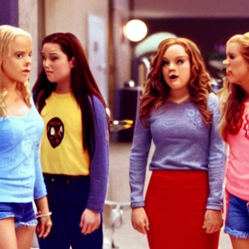 Image similar to Lego!! Mean Girls, movie still, cinematic