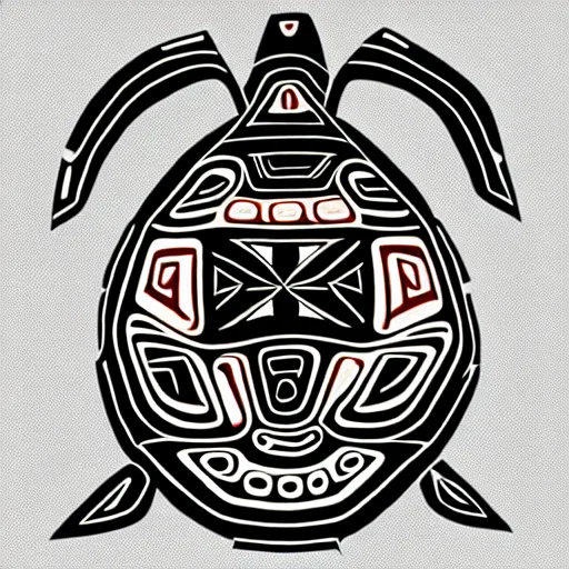 Image similar to turtle. pacific northwest coast, haida gwaii, formline, native art, tribal art, haida, clean, haida, haida