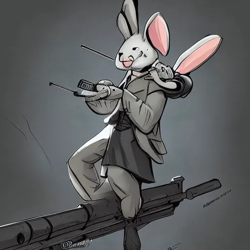 Image similar to rabbit hitman, comic strip style, dynamic lighting, fantasy concept art, trending on art station, stunning visuals, creative, cinematic, ultra detailed