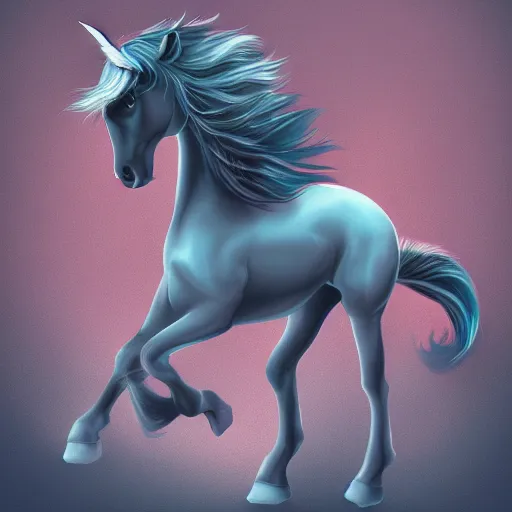 Image similar to digital illustration of a unstable unicorn with health issues, deviantArt, artstation, artstation hq, hd, 4k resolution