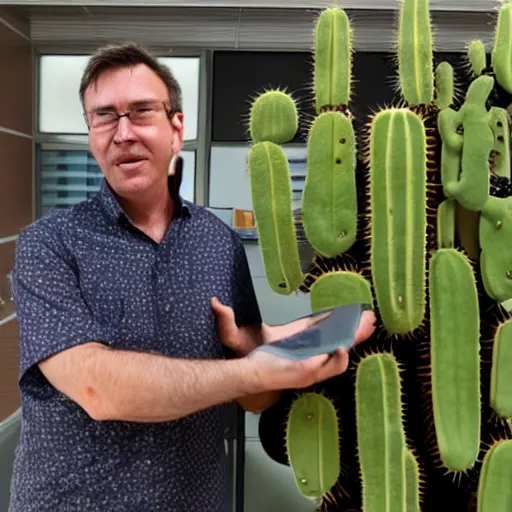 doctor diagnoses man with terminal cactus Stable Diffusion OpenArt