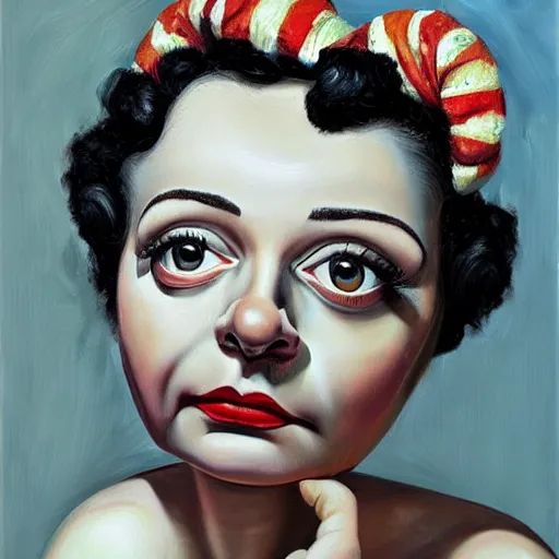 Prompt: high quality high detail painting by lucian freud, hd, betty boop portrait, photorealistic lighting