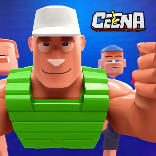 Image similar to John Cena in Roblox 4K detail