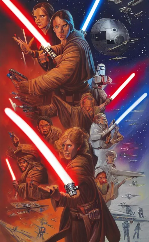 Image similar to unused cover art for star wars union by igor kordej