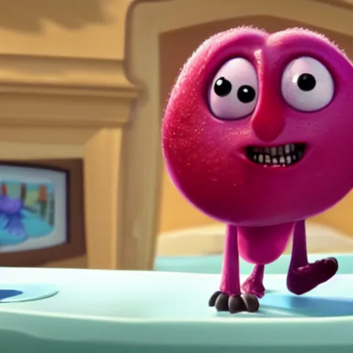 Image similar to raspberry as a pixar character