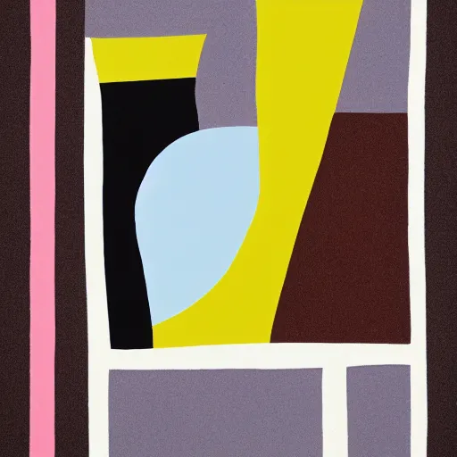 Image similar to A phone, painting in the style of Sophie Taeuber-Arp and Gary Hume and Tatsuro Kiuchi, flat colour-block style, geometric abstraction, earthy light pastel colours