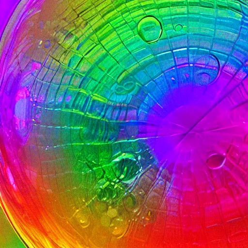 Prompt: rainbowy iridescent texture of a soap bubble, full - screen, highly detailed