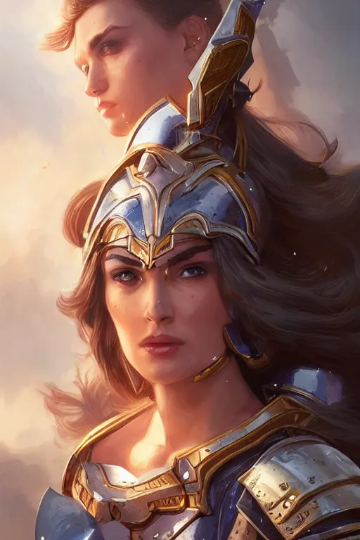 Image similar to amazon valkyrie athena, d & d, fantasy, portrait, highly detailed, headshot, digital painting, trending on artstation, concept art, sharp focus, illustration, art by artgerm and greg rutkowski and magali villeneuve