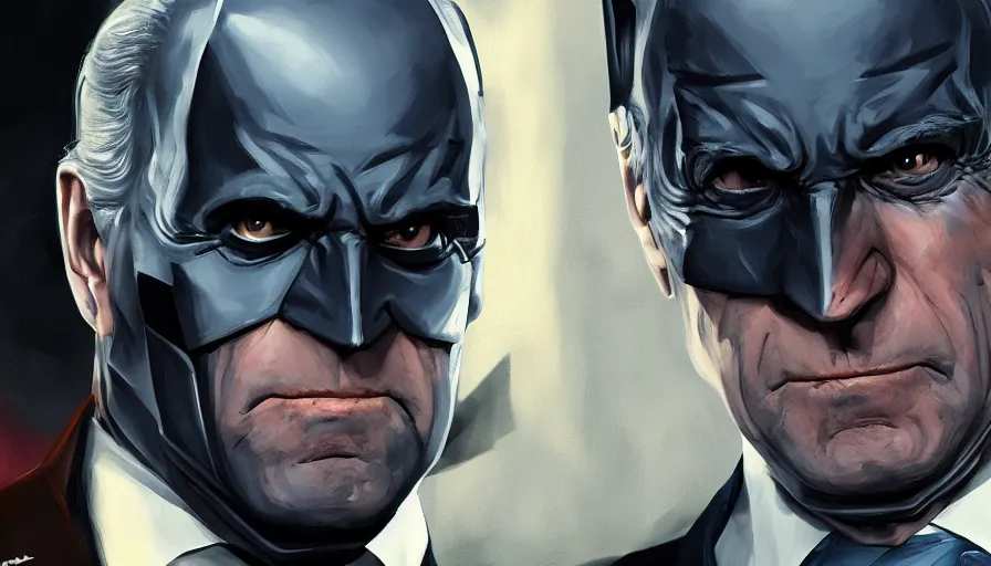 Prompt: Joe Biden is Batman, hyperdetailed, artstation, cgsociety, 8k