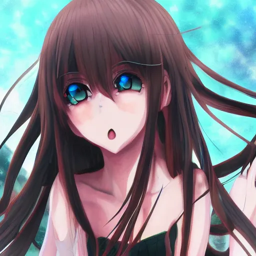 Image similar to anime girl, HD anime art, highly detailed, trending on Pixiv