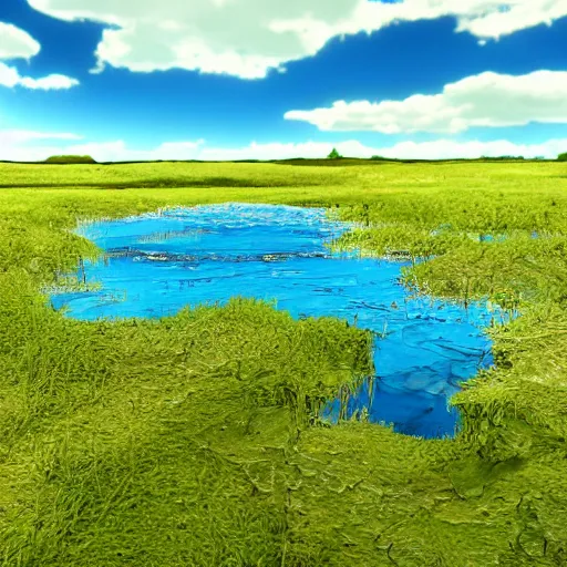 Image similar to water dripping up from a river into the blue sunny sky, desolate land, hyper detailed photorealistic