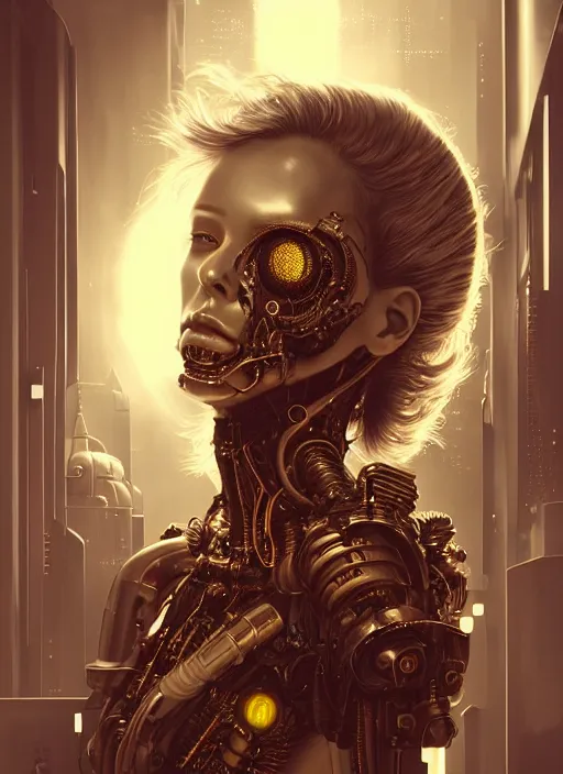 Image similar to soft lustrous hard tech ivory biotech raver gutter punk cyborg bioweapon, golden ratio, details, sci - fi, dark fantasy, cyberpunk, intricate, decadent, ornate, highly detailed, digital painting, octane render, 8 k, artstation, concept art, smooth, sharp focus, illustration, art by artgerm, loish, wlop