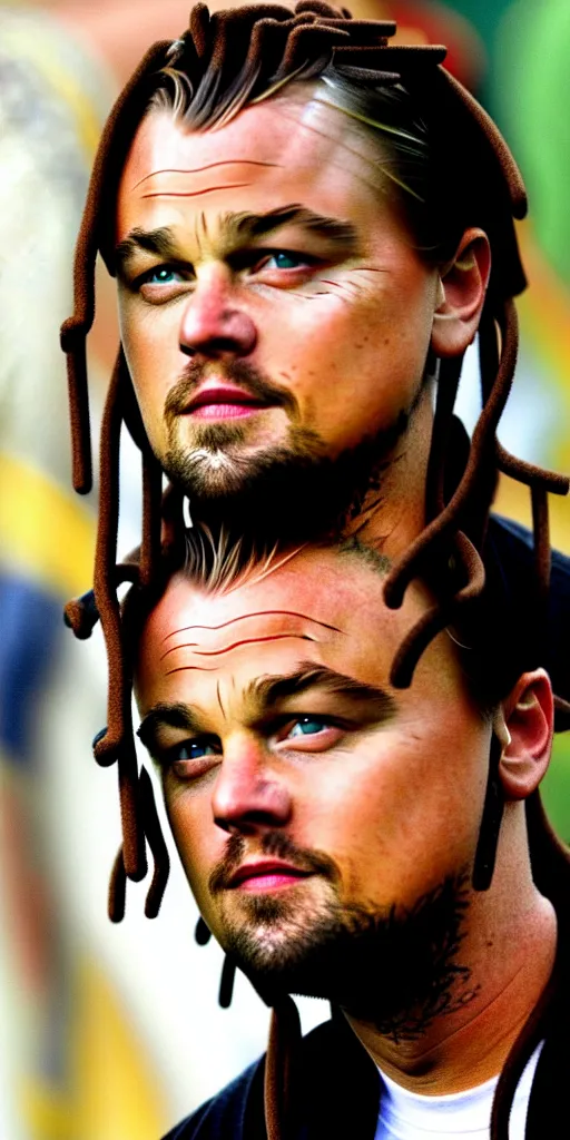 Prompt: rastafarian leonardo dicaprio