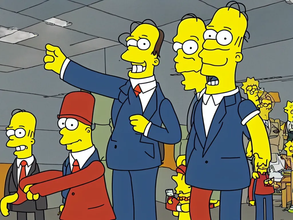 Prompt: Saul Goodman as a character in The Simpsons