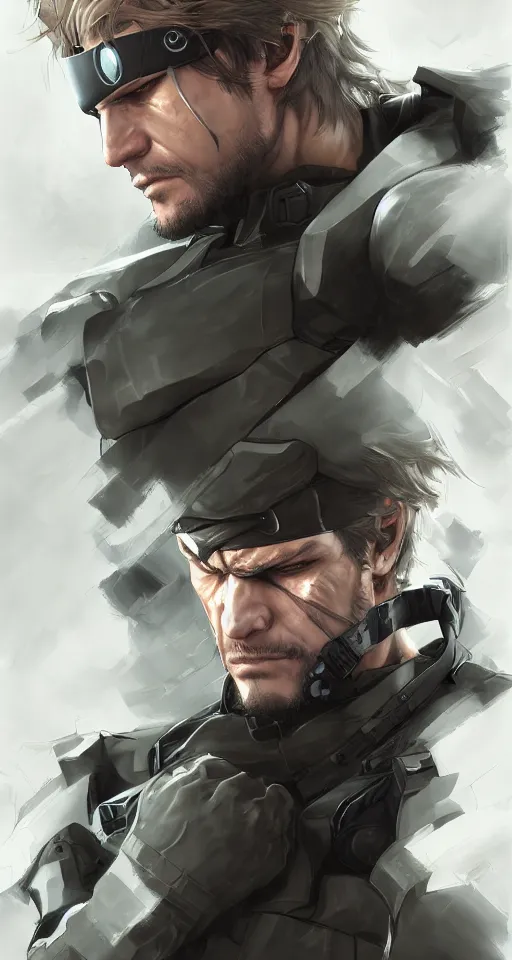 Prompt: solid snake, metal gear solid, by stanley artgerm lau, wlop, rossdraws, james jean, andrei riabovitchev, marc simonetti, and sakimi chan, trending on artstation