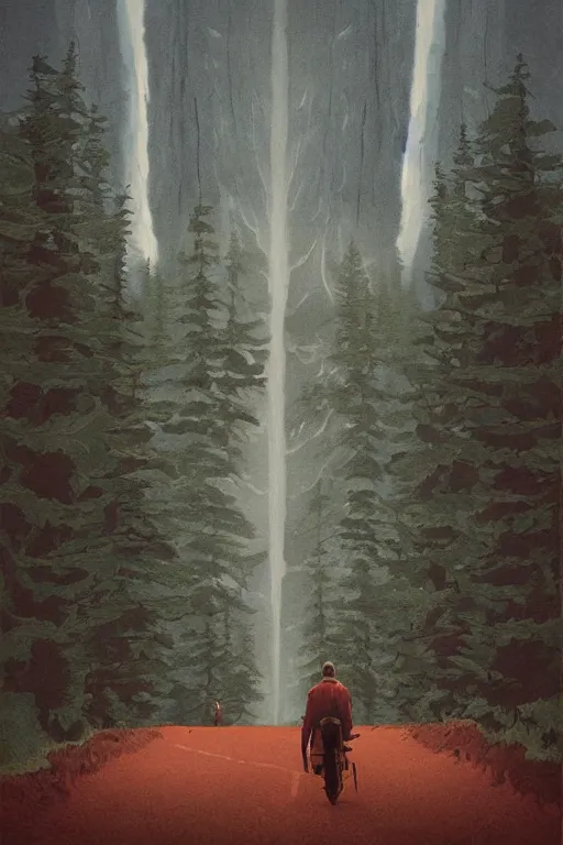 Prompt: Twin Peaks artwork by Artem Chebokha