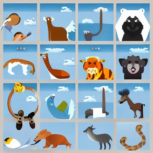 Image similar to web browser icon set with animals