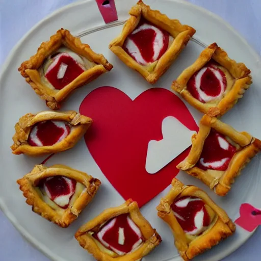 Image similar to the queen of hearts, she made some tarts, all on a summer's day