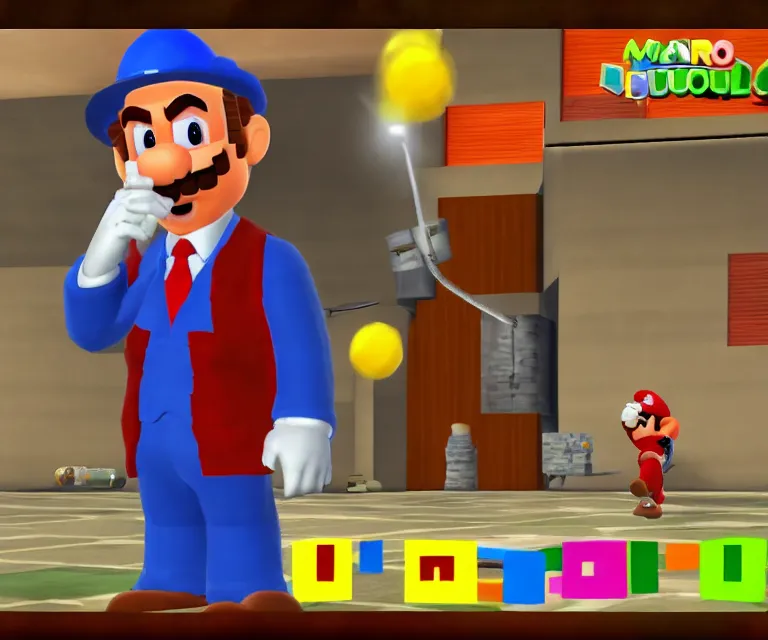 Image similar to saul goodman in mario 64 full screenshot