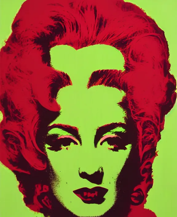 Image similar to medusa by andy warhol