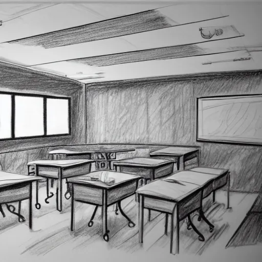 Deserted Anime Classroom: Just Sun, Desks and Chairs, AI Generative Stock  Illustration - Illustration of anime, stunning: 269289684