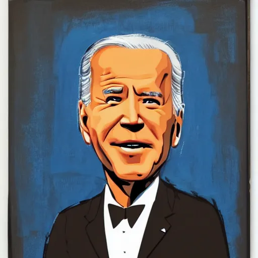 Prompt: joe biden as a black person, african american, by basquiat,