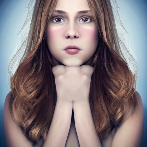 Image similar to beautiful girl with biggest pregnancy ever, symmetrical face, volumetric lighting, realistic