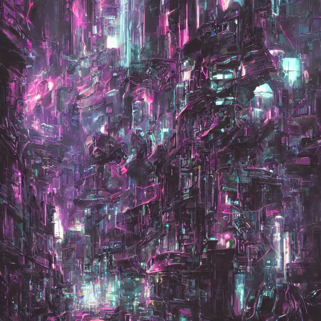 Image similar to cyber punk, by alex heywood