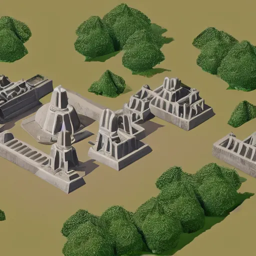 Prompt: a low poly isometric view of an ancient indian city, high quaity, unreal engine 5