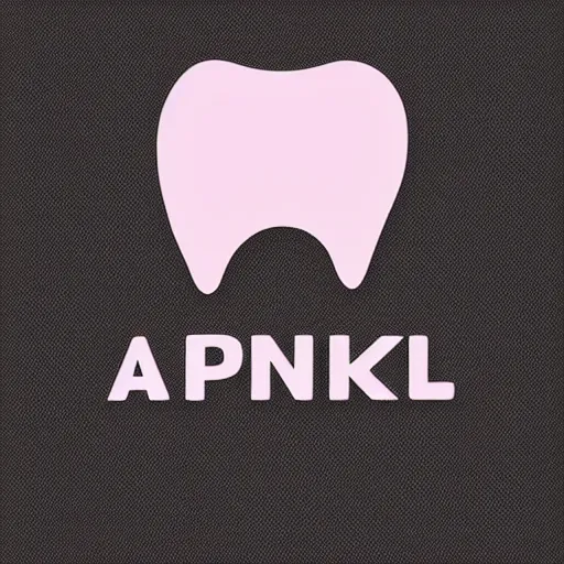 Image similar to a pink vector logo of dental clinic, designed, illustration, black color background
