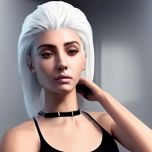 Prompt: “These 3D portraits are unbelievably incerdibly realistic. unreal engine 5. RTX. ray tracing. nvidia hairworks. portrait of Gorgeous girl with white hair futuristic. In bodysuit. Magic sparkles. very high detailed. By Charli Amani. ultra by Vishwesh Taskar