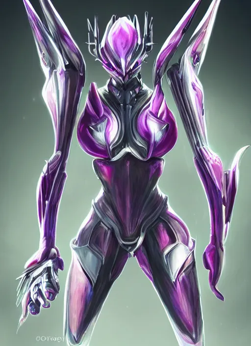 Image similar to cinematic close body, cosmic sized beautiful stunning giant robot mechan hot female dragon goddess, sharp sleek cyborg dragon head, sharp metal ears, smooth purple eyes, smooth fuschia skin, smooth silver armor, nebula, epic proportions, epic scale, macro furry, furry art, dragon art, goddess art, giantess art, warframe, warframe fanart, furaffinity, octane