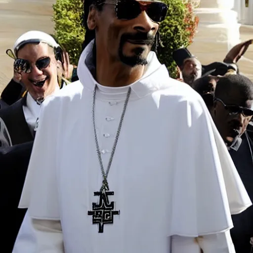 Image similar to Snoop Dogg as pope