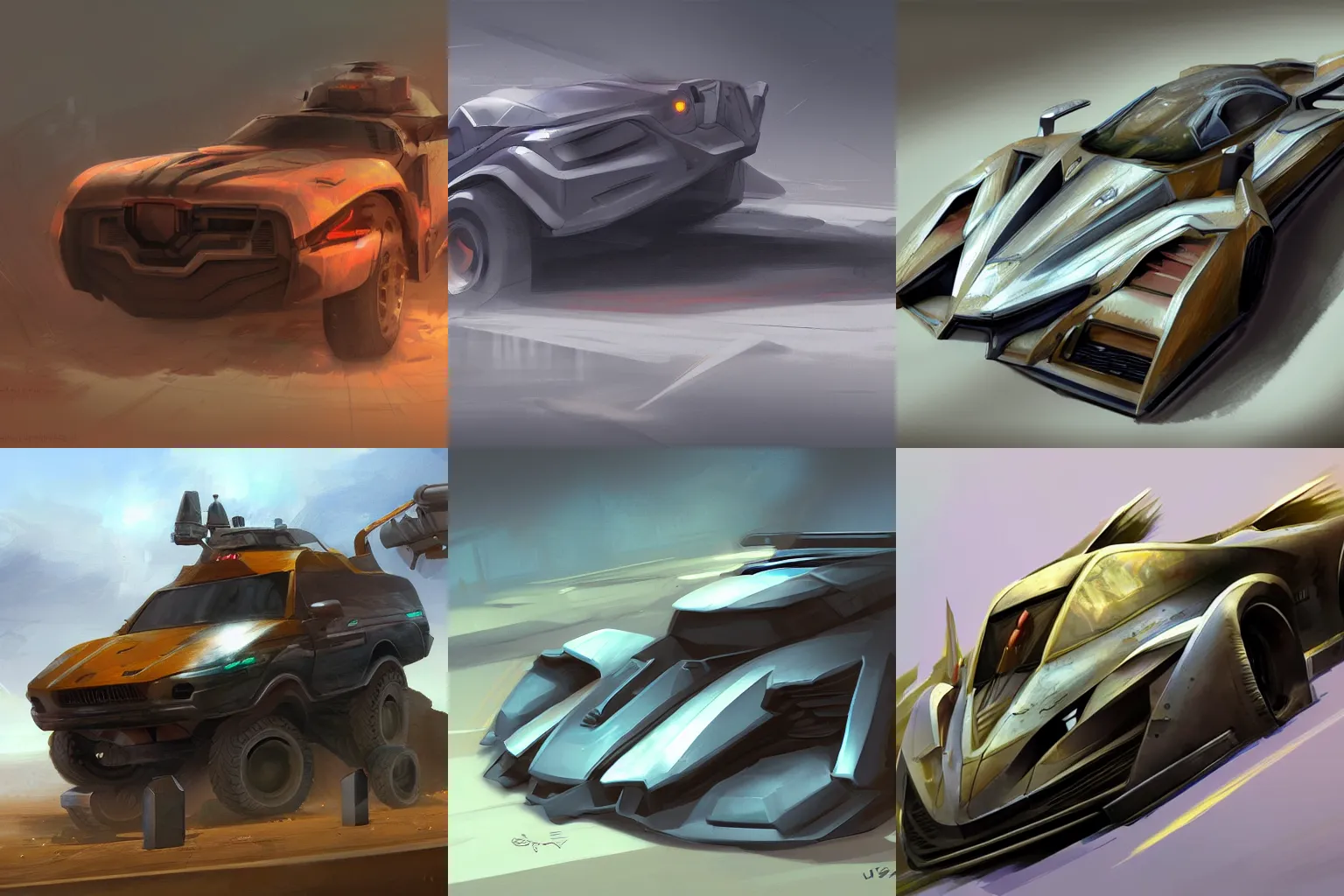 Prompt: a concept art of a vehicle, digital painting, artstation