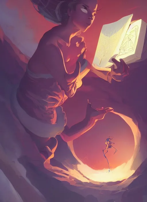Prompt: Ancient Book being opened and revealing a portal to Limbo, in the Style of Artgerm and Charlie Bowater and Atey Ghailan and Mike Mignola, vibrant colors and hard shadows and strong rim light, Comic Cover Art, plain background, trending on artstation