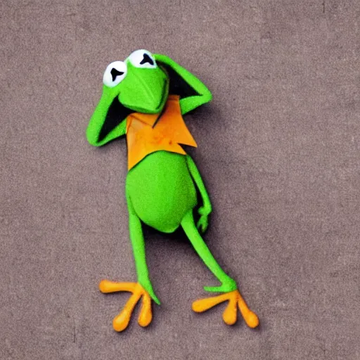 Prompt: kermit the frog kermitting crime