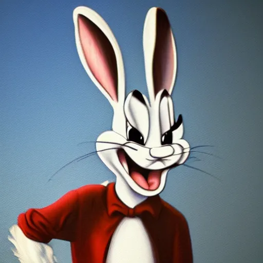 Image similar to bugs bunny realistic portrait