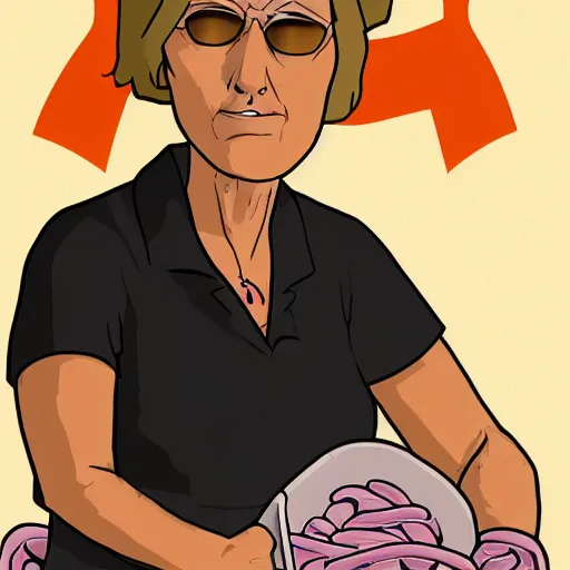 Image similar to Nancy Gribble from King of the Hill, digital art