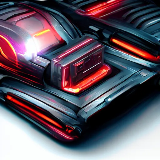 Prompt: car engine, concept, card form, cyberpunk style