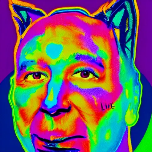 Image similar to alex jones by lisa frank