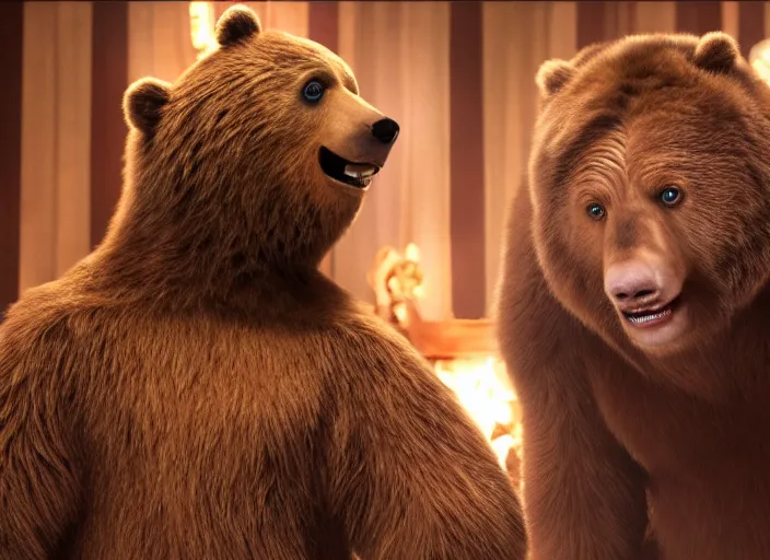 Image similar to film still of Ryan Gosling in the new Country Bear Jamboree movie, 8k