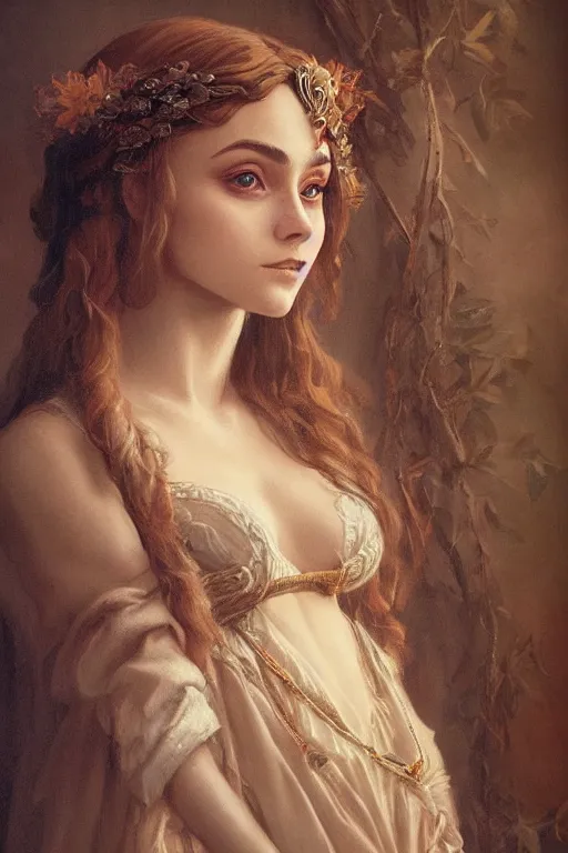 Prompt: courtesan annasophia robb, traditional corsican, intricate, highly detailed, artstation, illustration, John Singer Sargant, rutkowski, James Jean