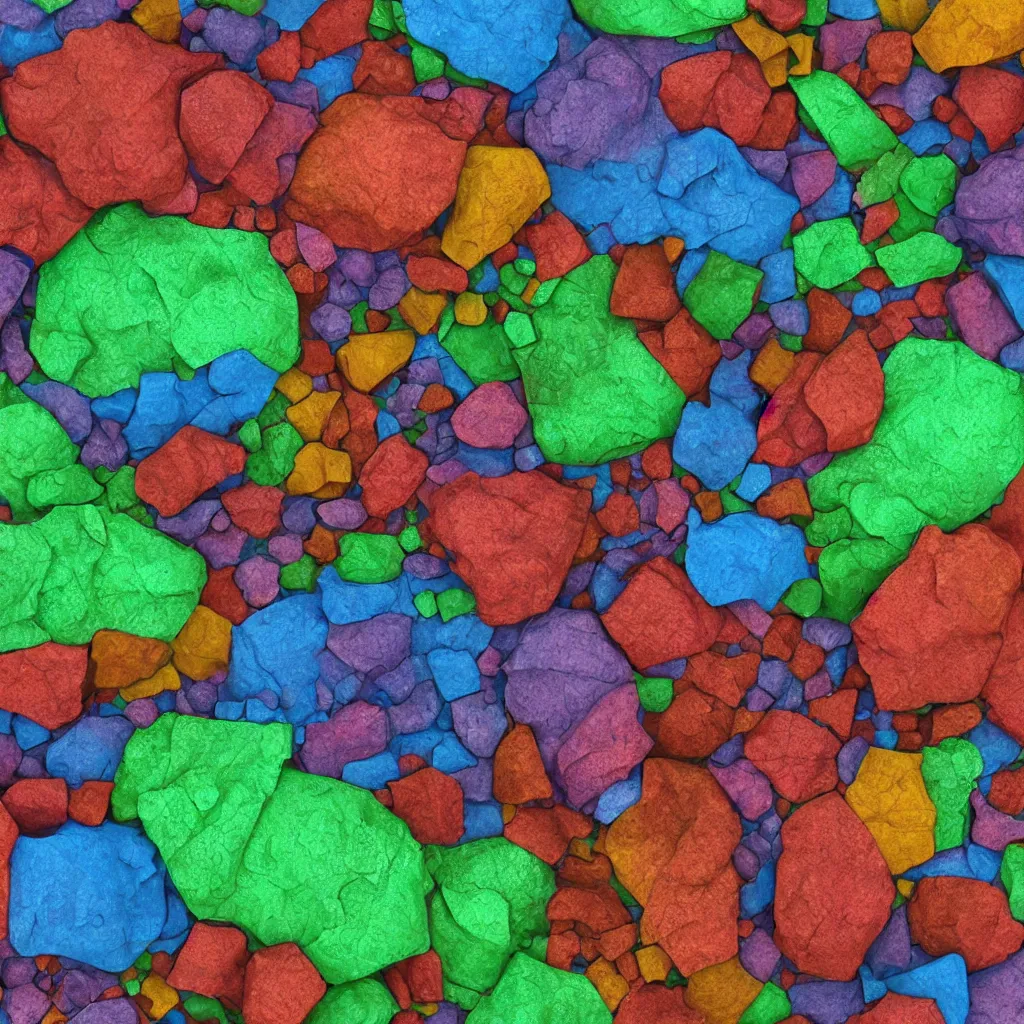 Prompt: a texture of colorful recycled plastic texture, texture for 3d, pbr, pbr texture, cg, with out shading, albedo map