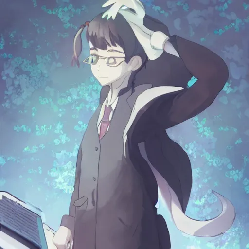 Prompt: a rat teacher, illustration concept art anime key visual trending pixiv fanbox by wlop and greg rutkowski and makoto shinkai and studio ghibli and kyoto animation symmetrical facial features